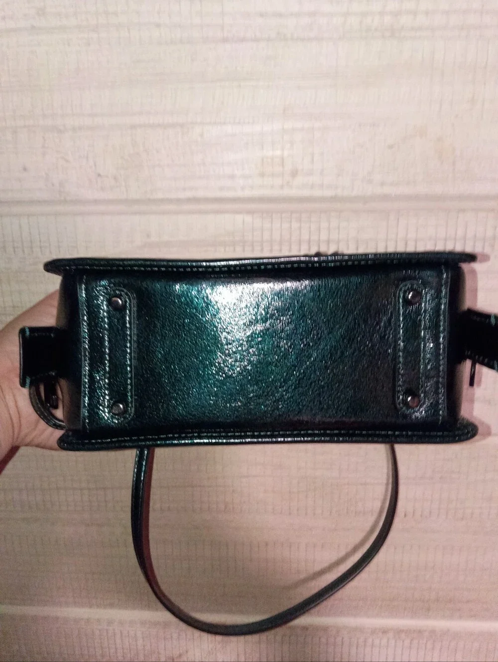 Coach Dreamer Mini Black Patent Satchel with Detachable Strap
